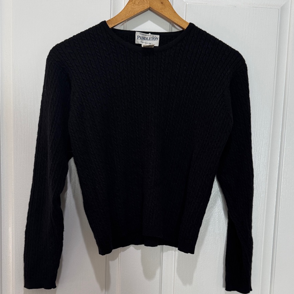 Pendleton Black Knit Pullover - image 1